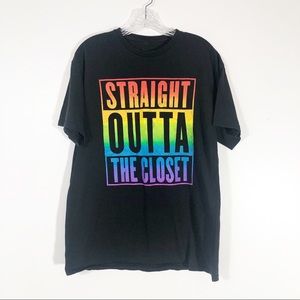 Straight Outta the Closet Pride T-Shirt, Sz L